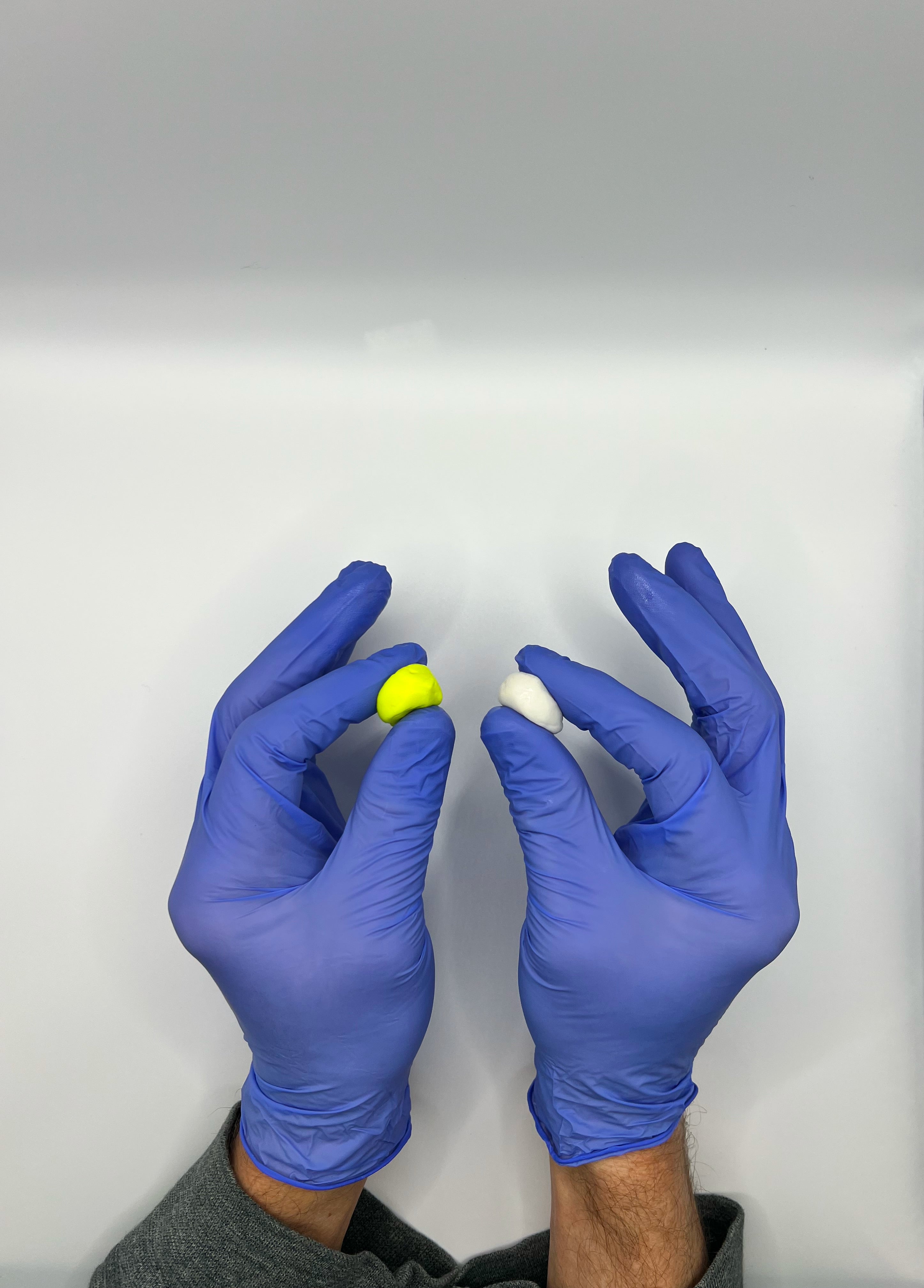 Clench Relief Pro Rx TMJ Mouthpiece comes with two sets of fit material, a catalyst and base commonly used in dental offices for crowns, impressions, and implants.