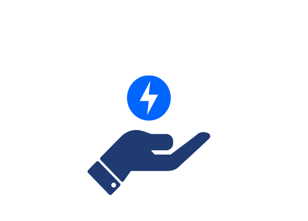 Blue energy icon