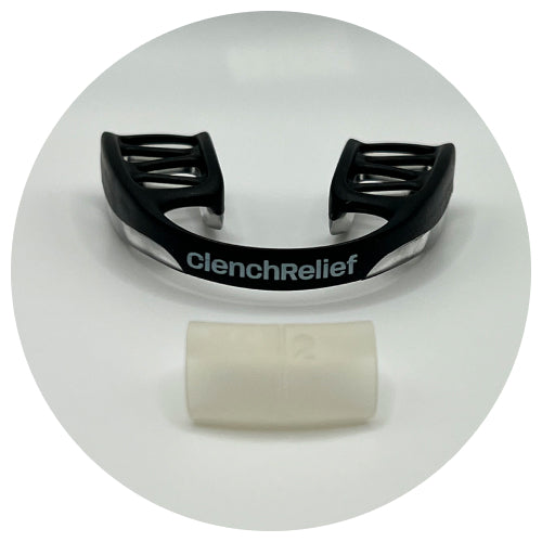 The Clench Relief Alignment Guide repositions your jaw to promote healing over time